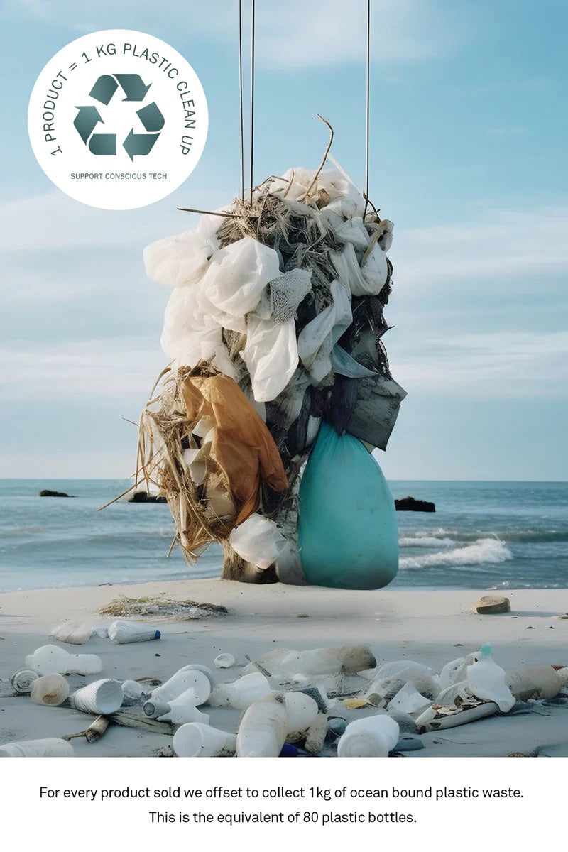 Super Pale USB A till Type C-kabel · 2 meter · Tillverkad av återvunnen plast